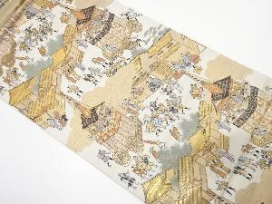 祇園祭風景模様織り出し　袋帯